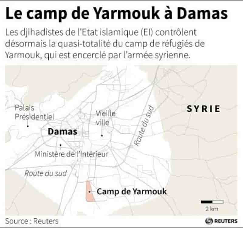 Le camp de yarmouk a damas