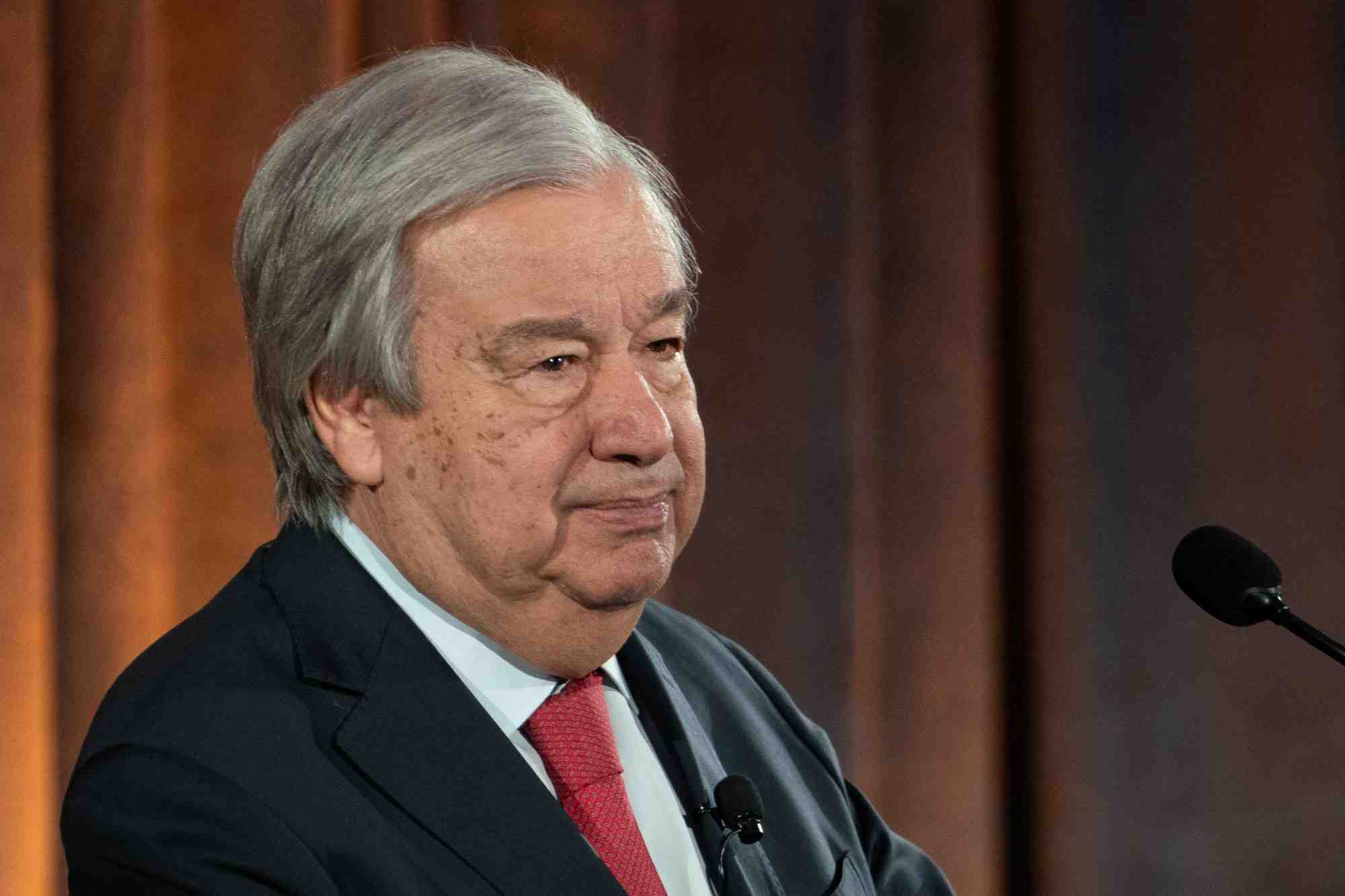 Le secretaire general des nations unies, antonio guterres, a new york