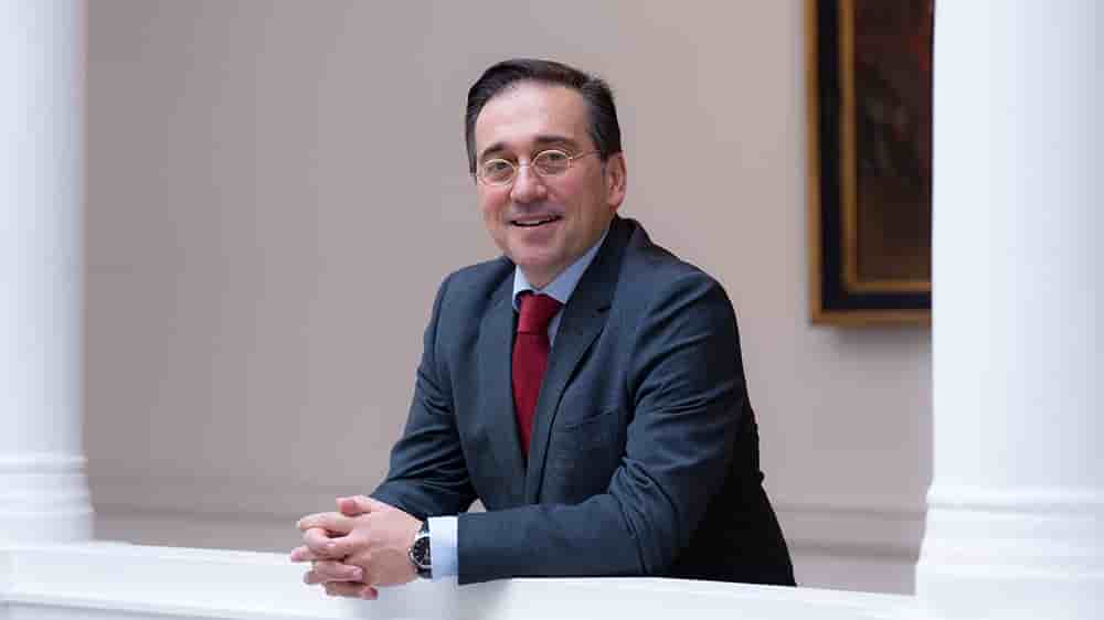 José Manuel Albares, ministre espagnol des Affaires étrangères, de l’Union européenne et de la Coopération, à Madrid.