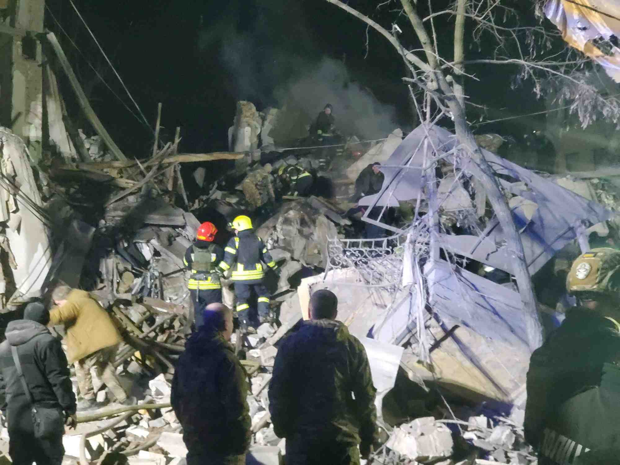 Consequence d'une frappe de missile russe a kramatorsk