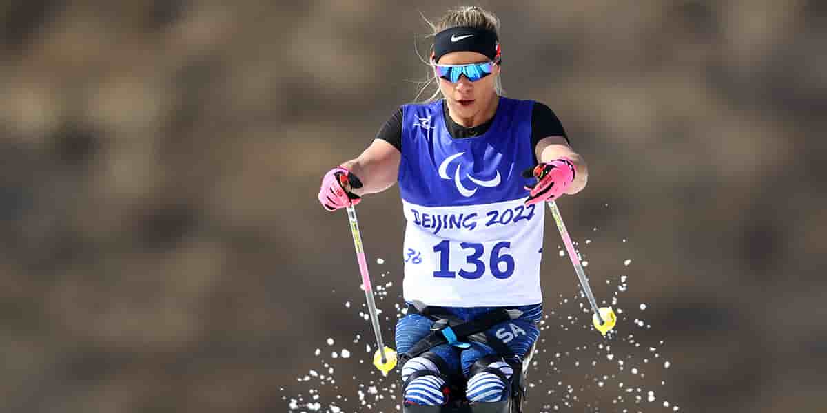 Oksana Masters aux Paralympiques d’hiver 2022 en Chine.