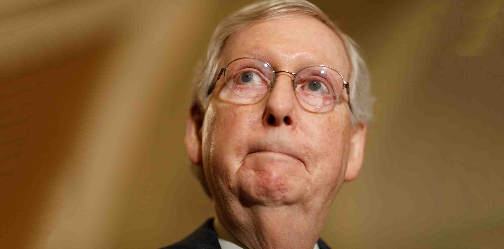 Le chef de file de la majorité républicaine au Sénat américain, Mitch McConnell, lors d'une conférence de presse au Capitole, à Washington, le 24 septembre 2019.