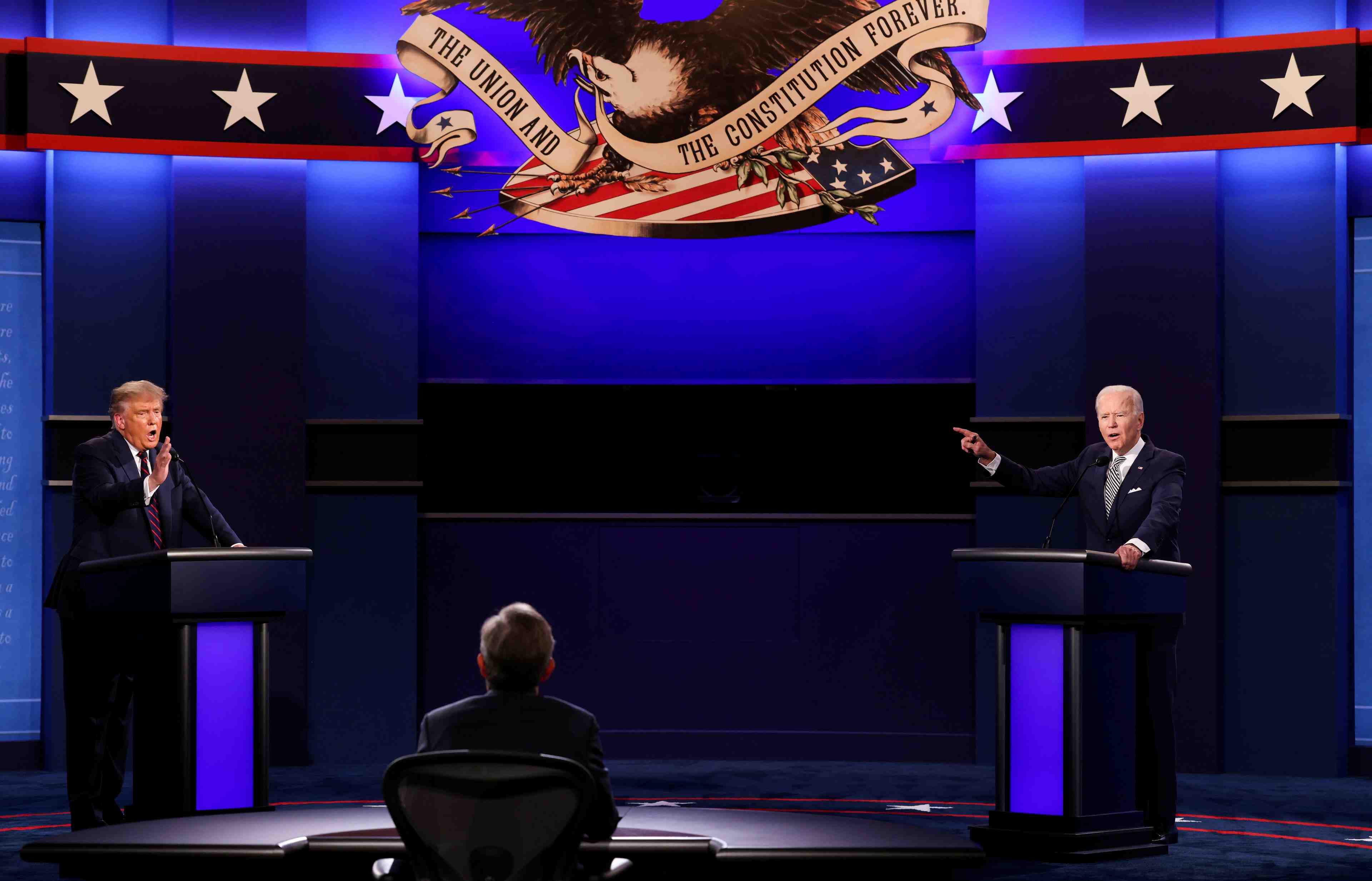 Usa 2020: trump et biden a l'offensive lors d'un premier debat chaotique