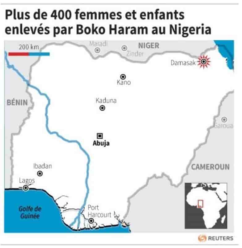 Plus de 400 femmes et enfants enleves par boko haram au nigeria