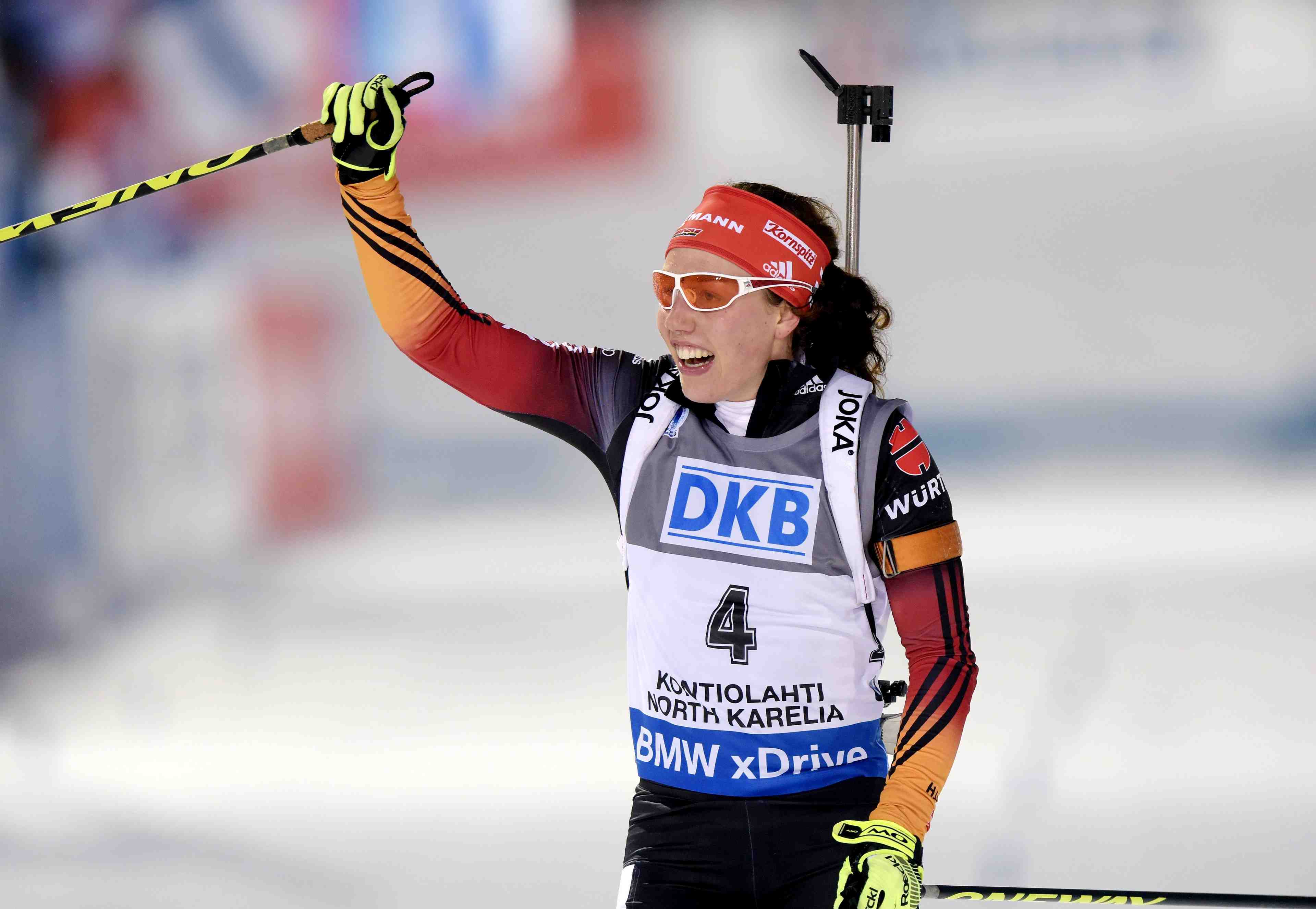 La poursuite pour dahlmeier, le dossard jaune pour dorin habert