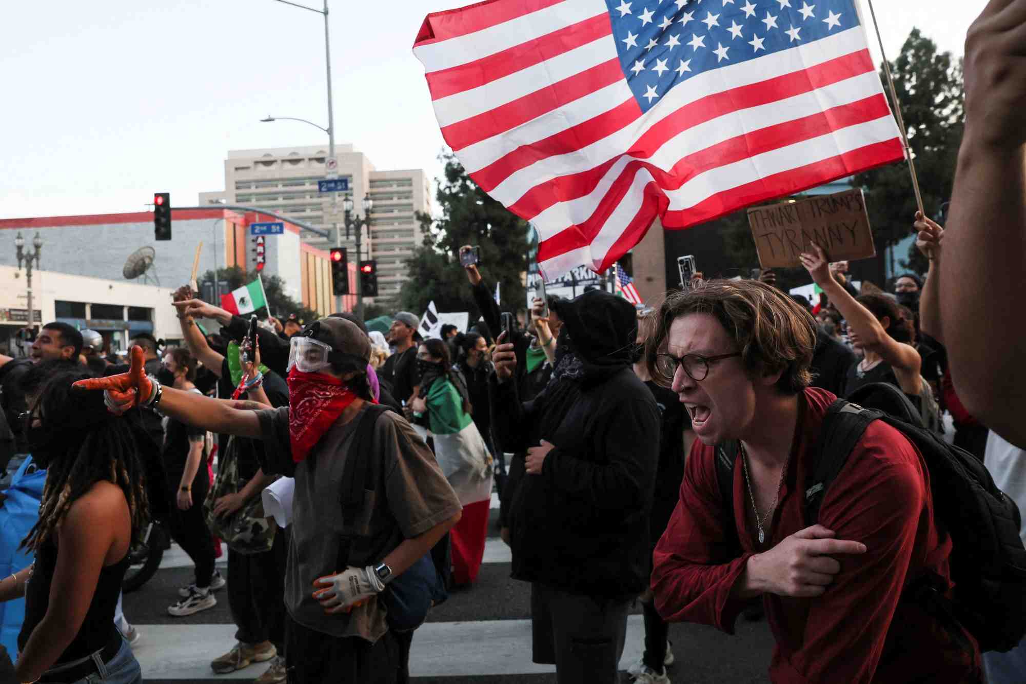 Une manifestation à Los Angeles, aux États-Unis (photo d’illustration).