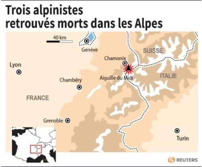 Trois alpinistes retrouvés morts dans les Alpes