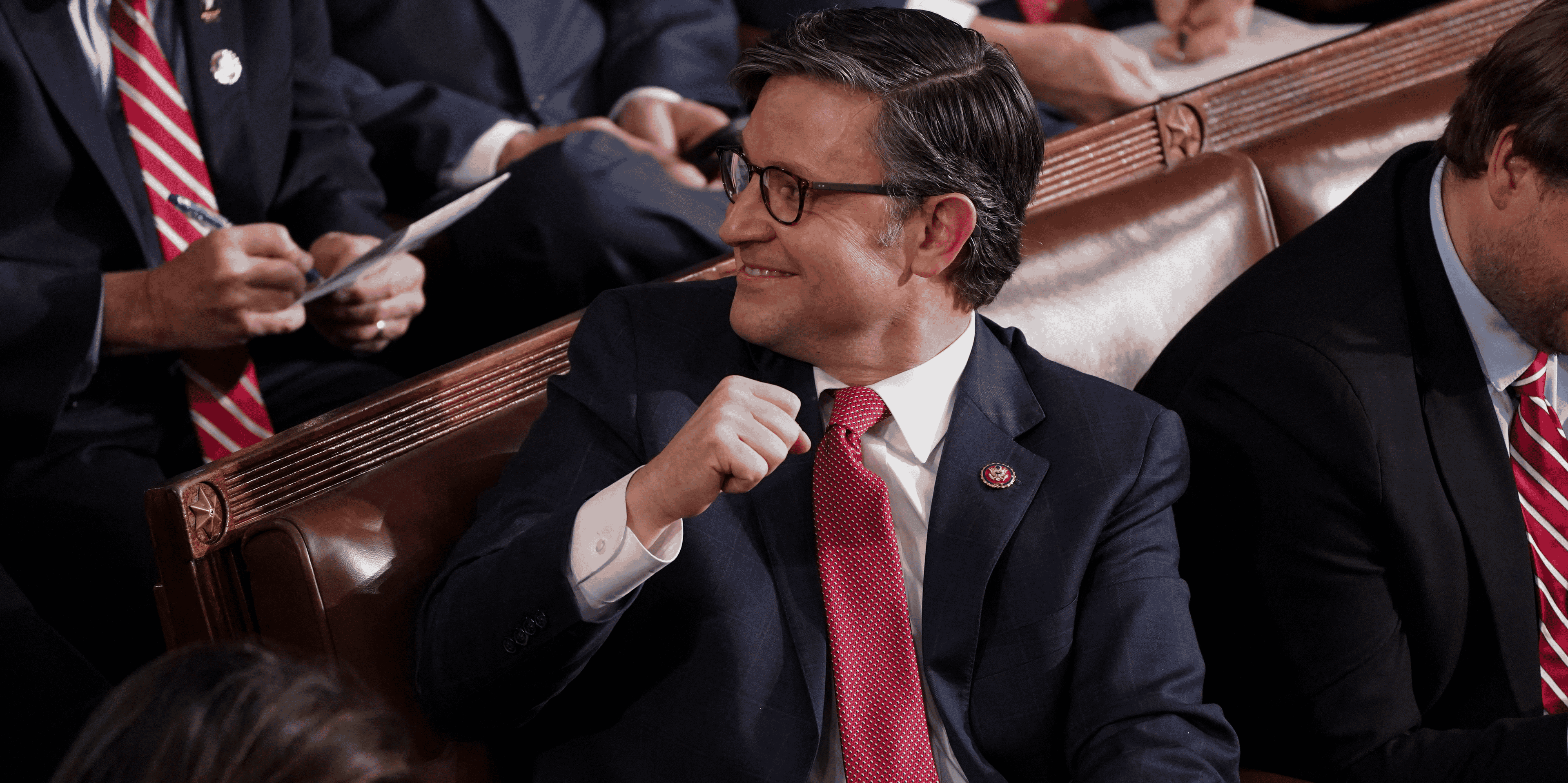 Mike johnson lors du vote pour la presidence de la chambre