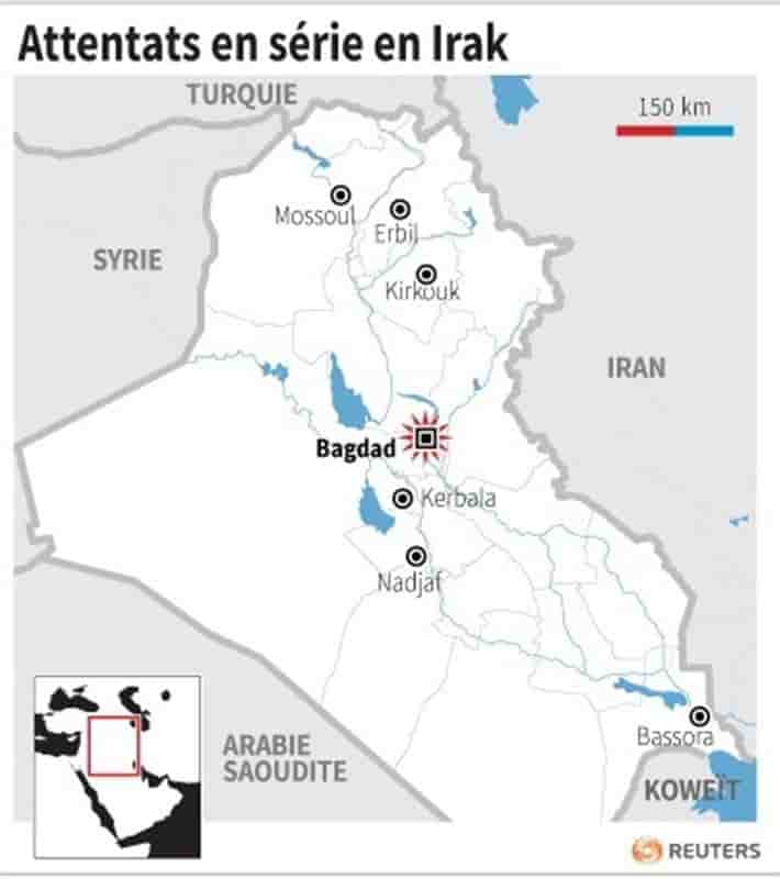 Trois voitures piégées explosent près de la zone verte à Bagdad