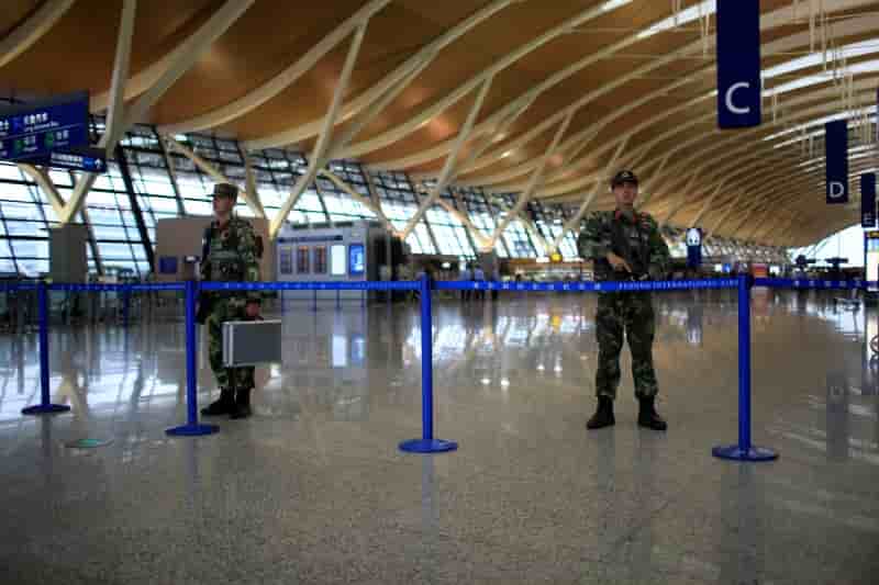 Explosion dans l'aeroport de shanghai