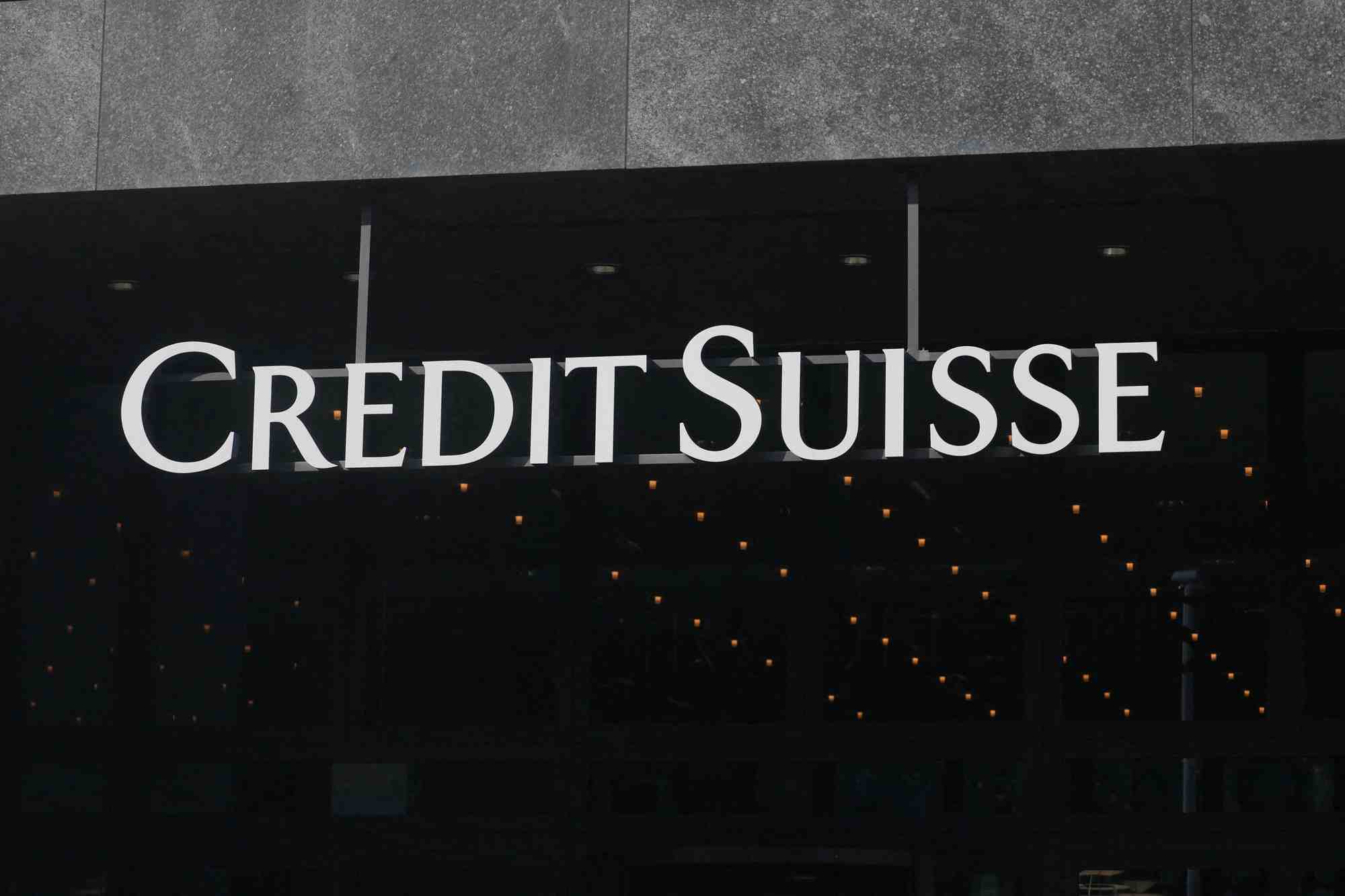 Le logo de credit suisse a zurich