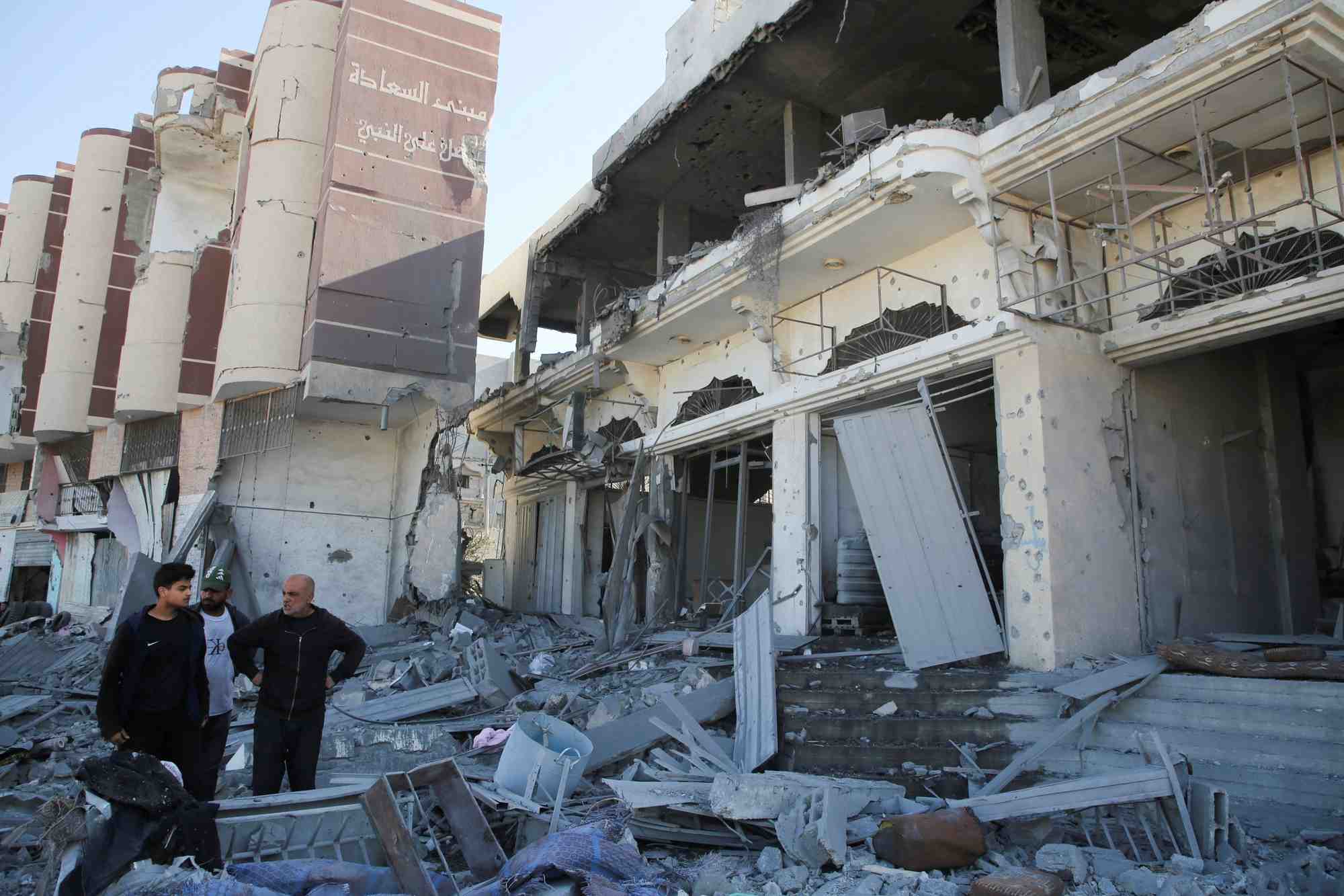 Le site d'une frappe israelienne, dans le sud de la bande de gaza