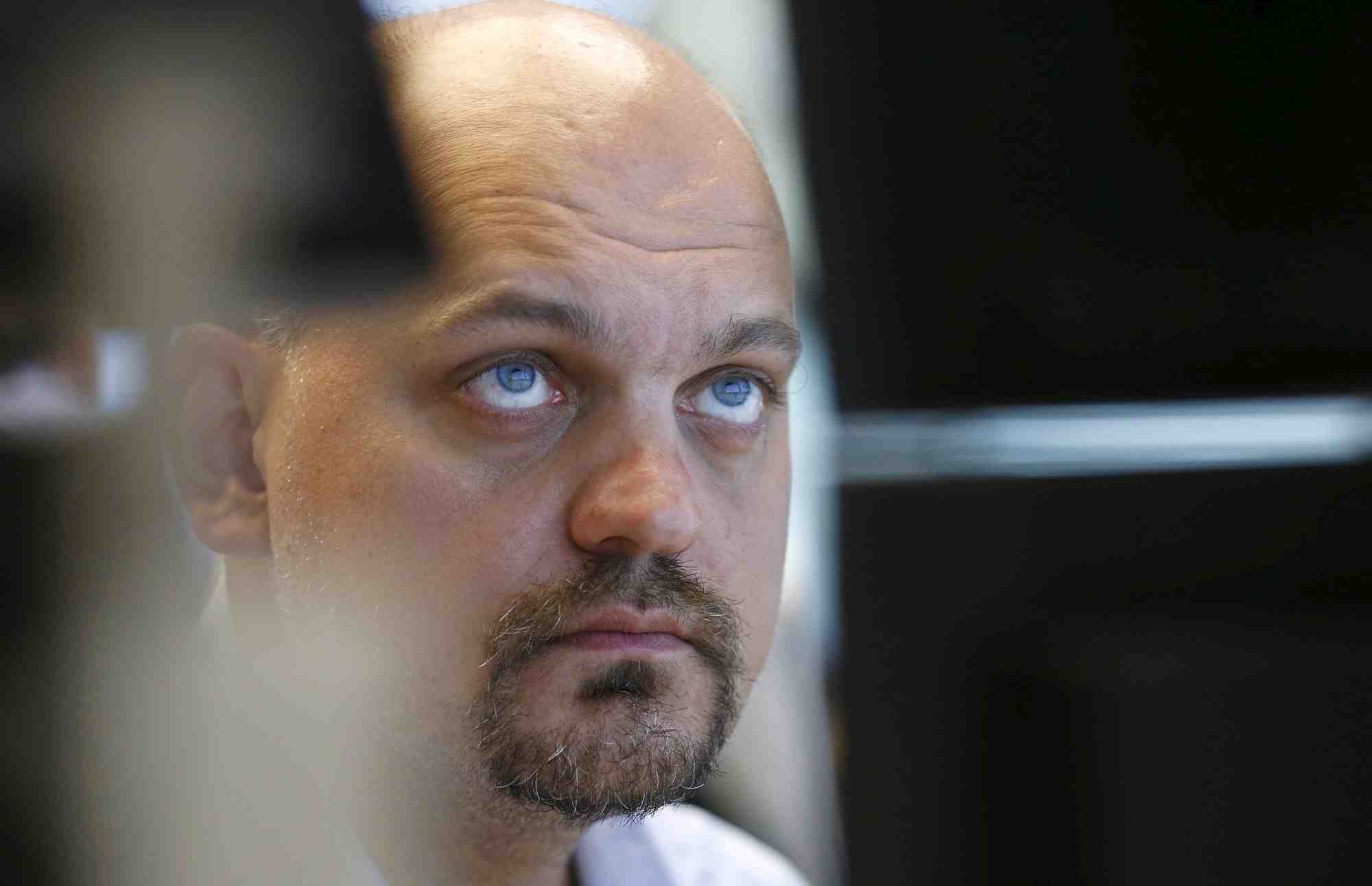 Photo d'un trader a francfort