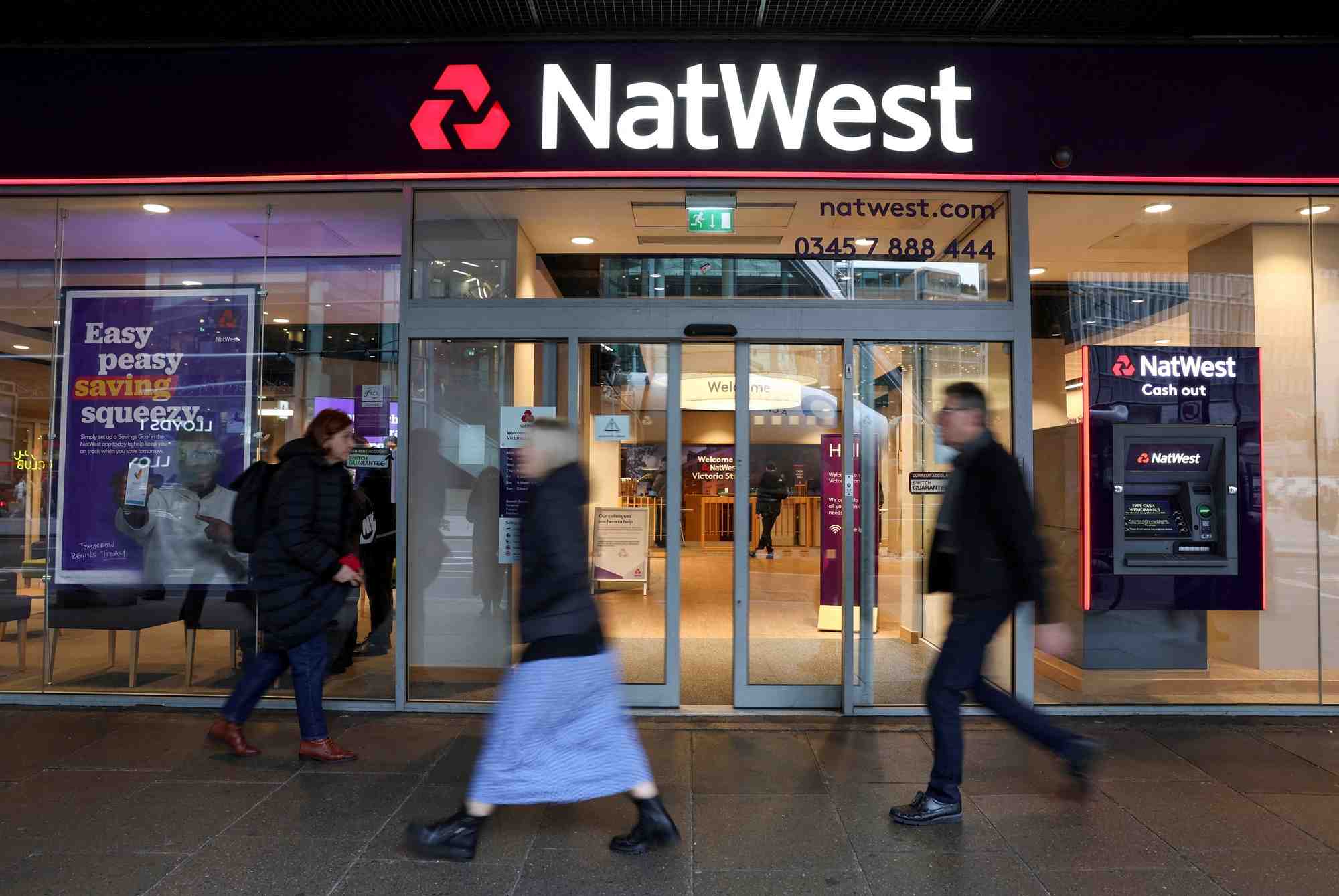 Une agence de la banque natwest a londres