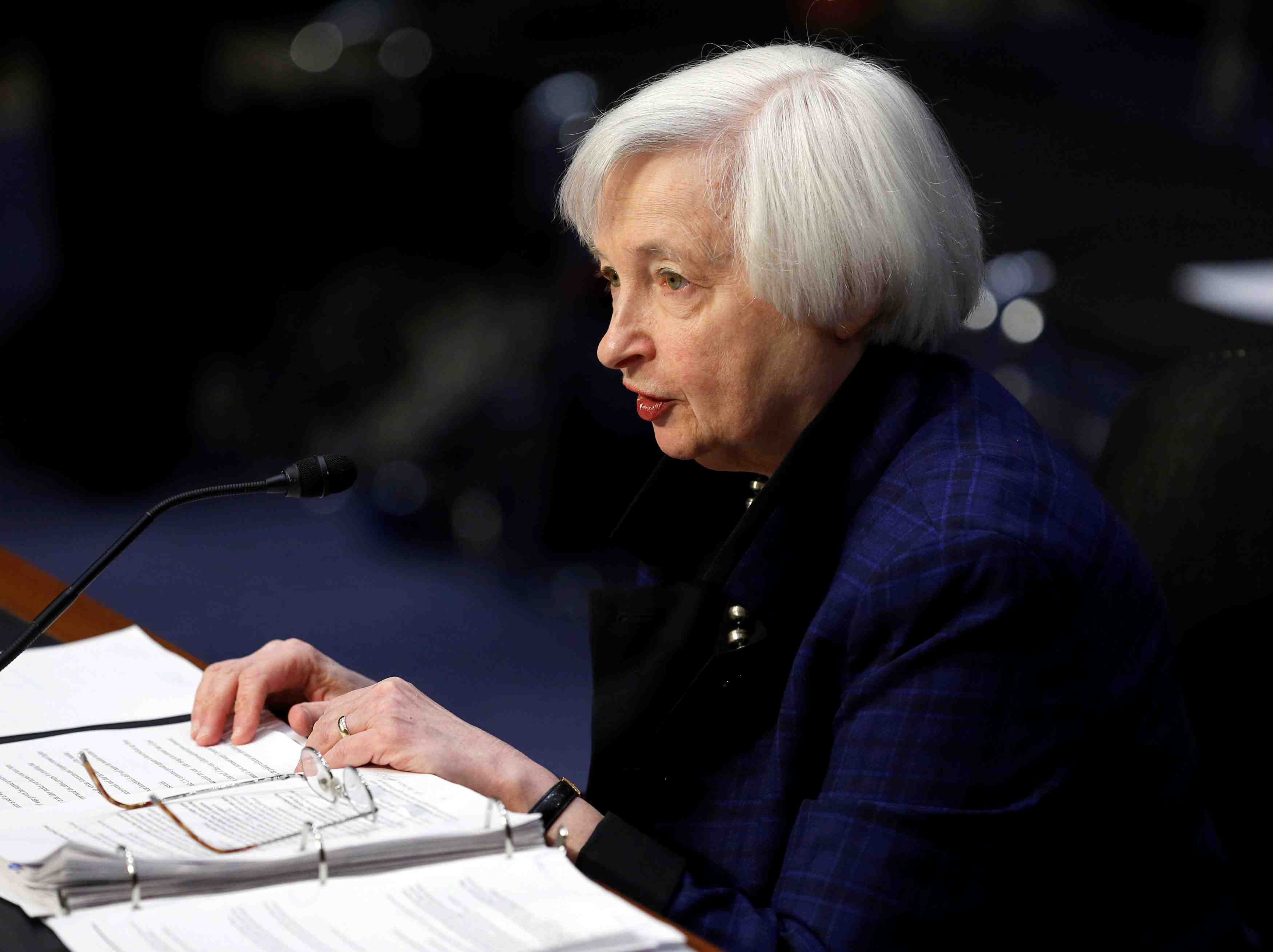 Yellen determinee a aller au terme de son mandat a la fed