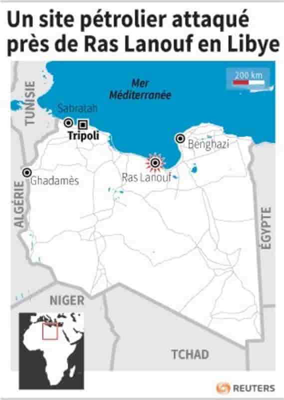Un site petrolier attaque pres de ras lanouf en libye