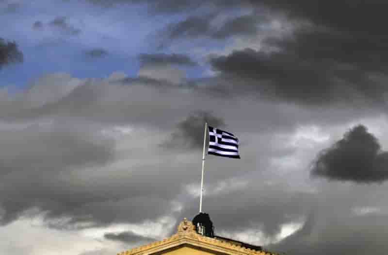 Pluies diluviennes pres d'athenes