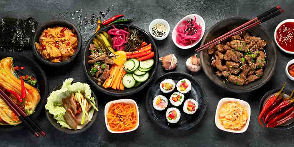 Sélection de plats coréens