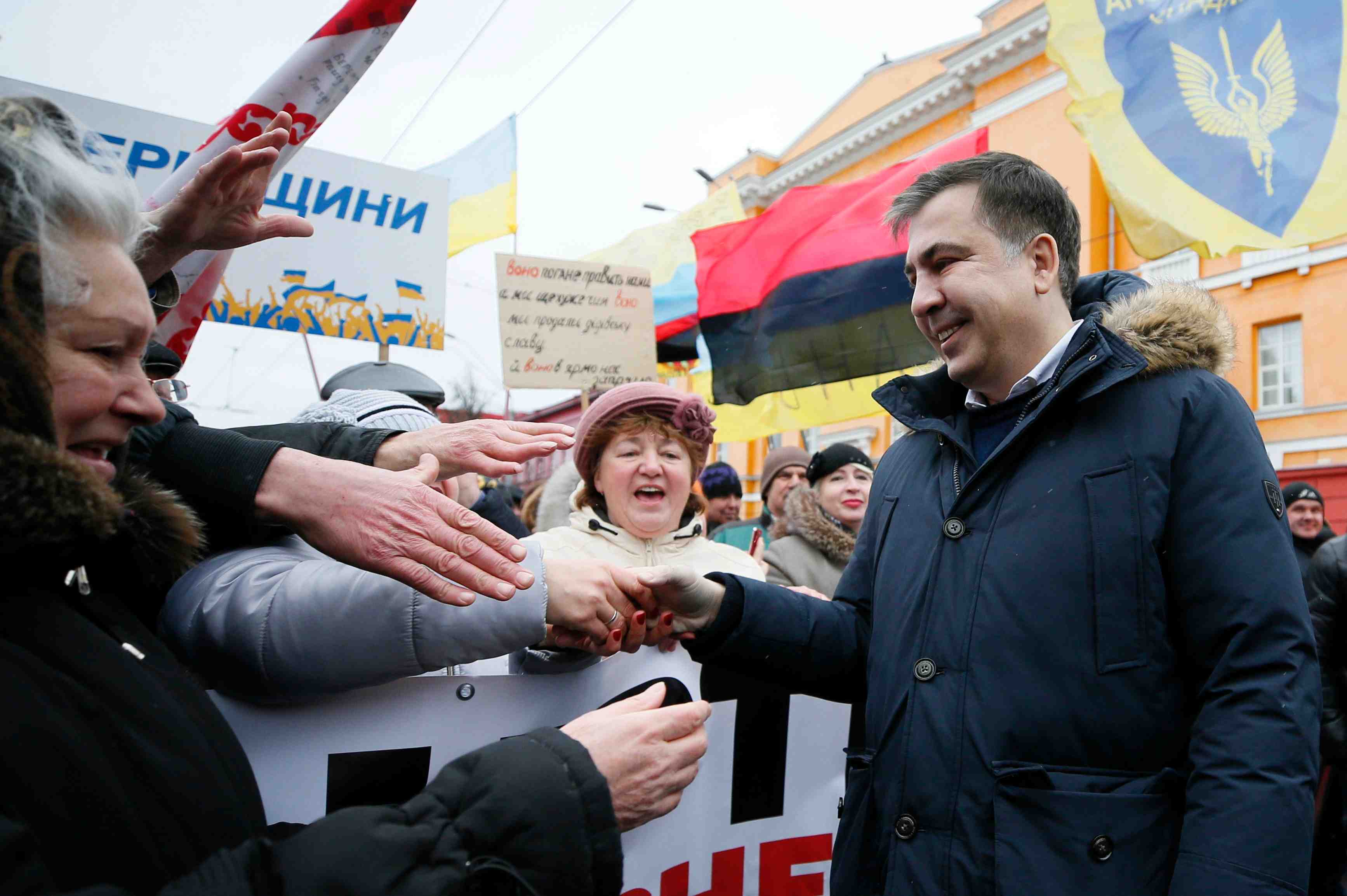 L'ancien president georgien saakachvili "kidnappe" a kiev