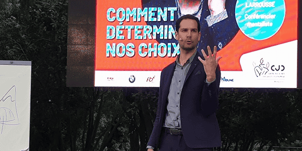 Le mentaliste Rémi Larrousse a démonté les mécanismes de la prise de décision, thème de la soirée du CJD Montpellier