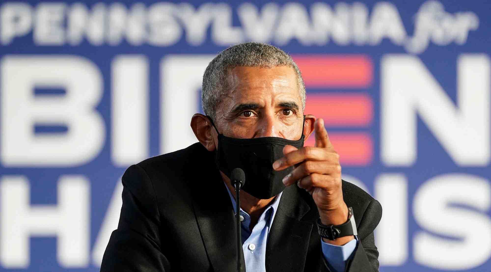 Usa 2020: obama, lors d'un premier meeting, critique le bilan de trump