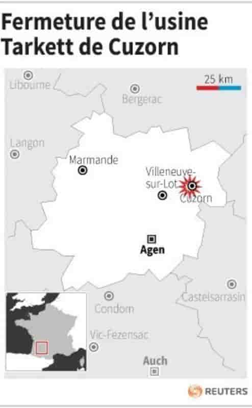 Fermeture de l'usine Tarkett de Cuzorn, dans le Lot-et-Garonne