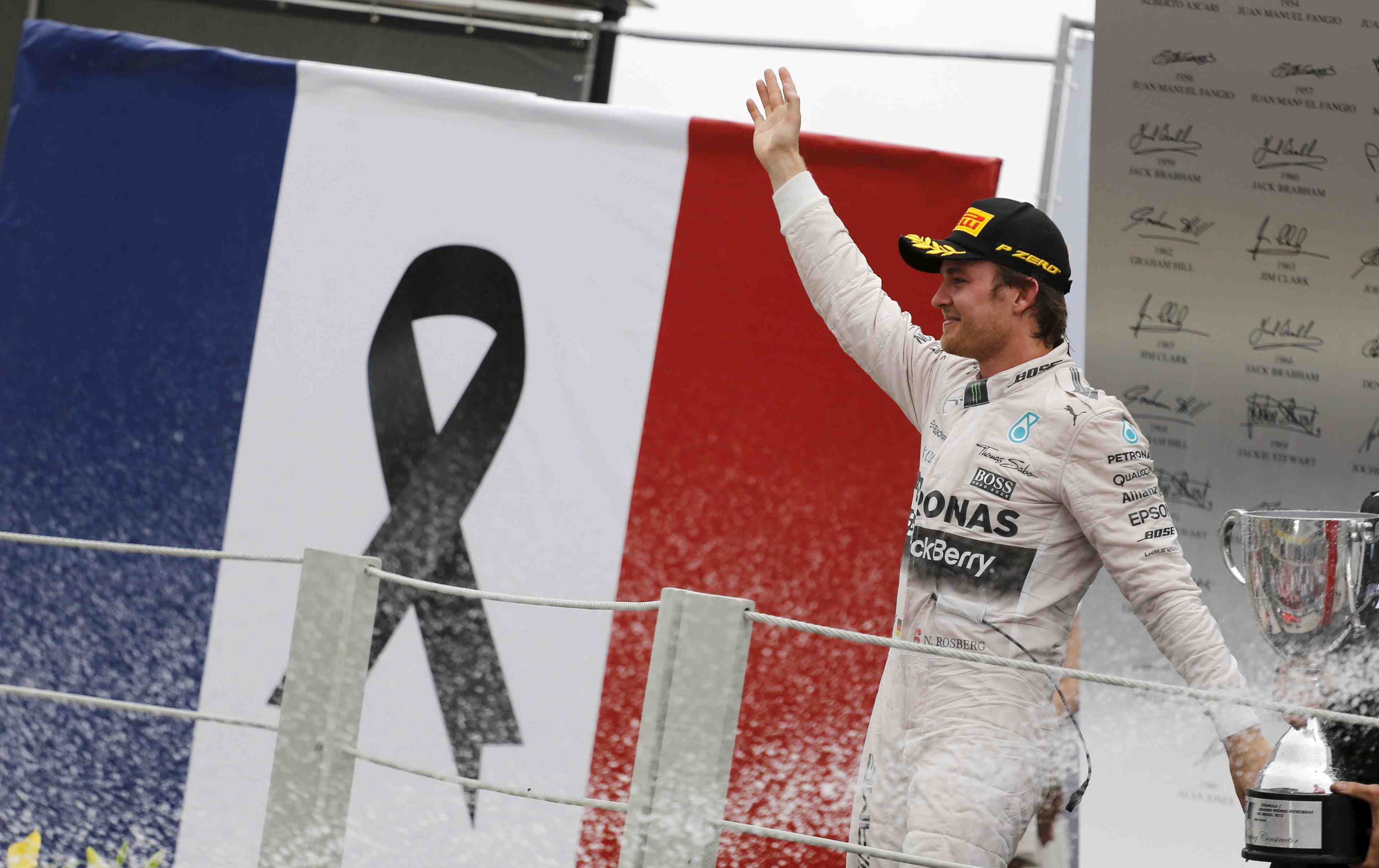 Nico rosberg s'impose au bresil