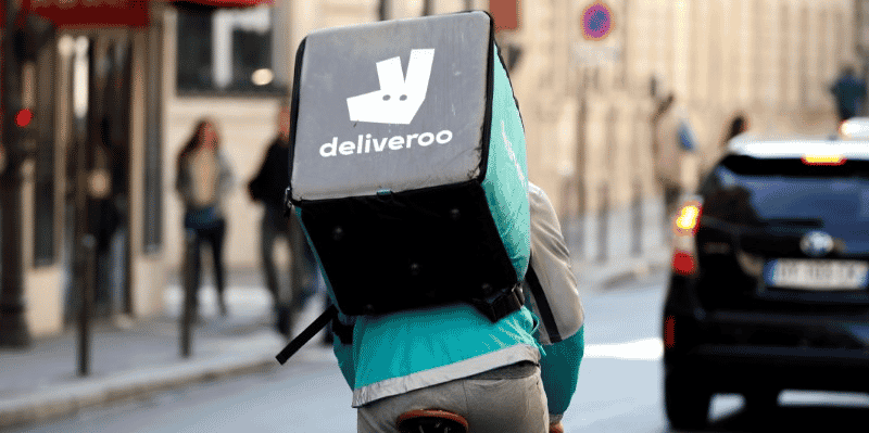 Manifestation des livreurs deliveroo contre la precarisation
