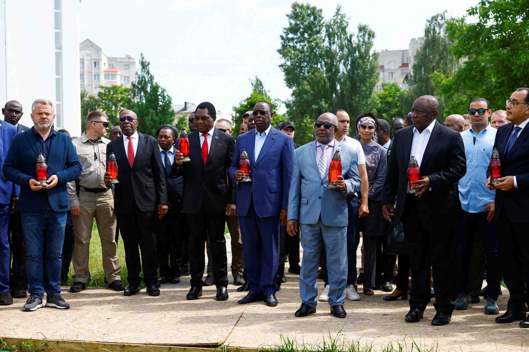 Les dirigeants africains visitent l'ukraine