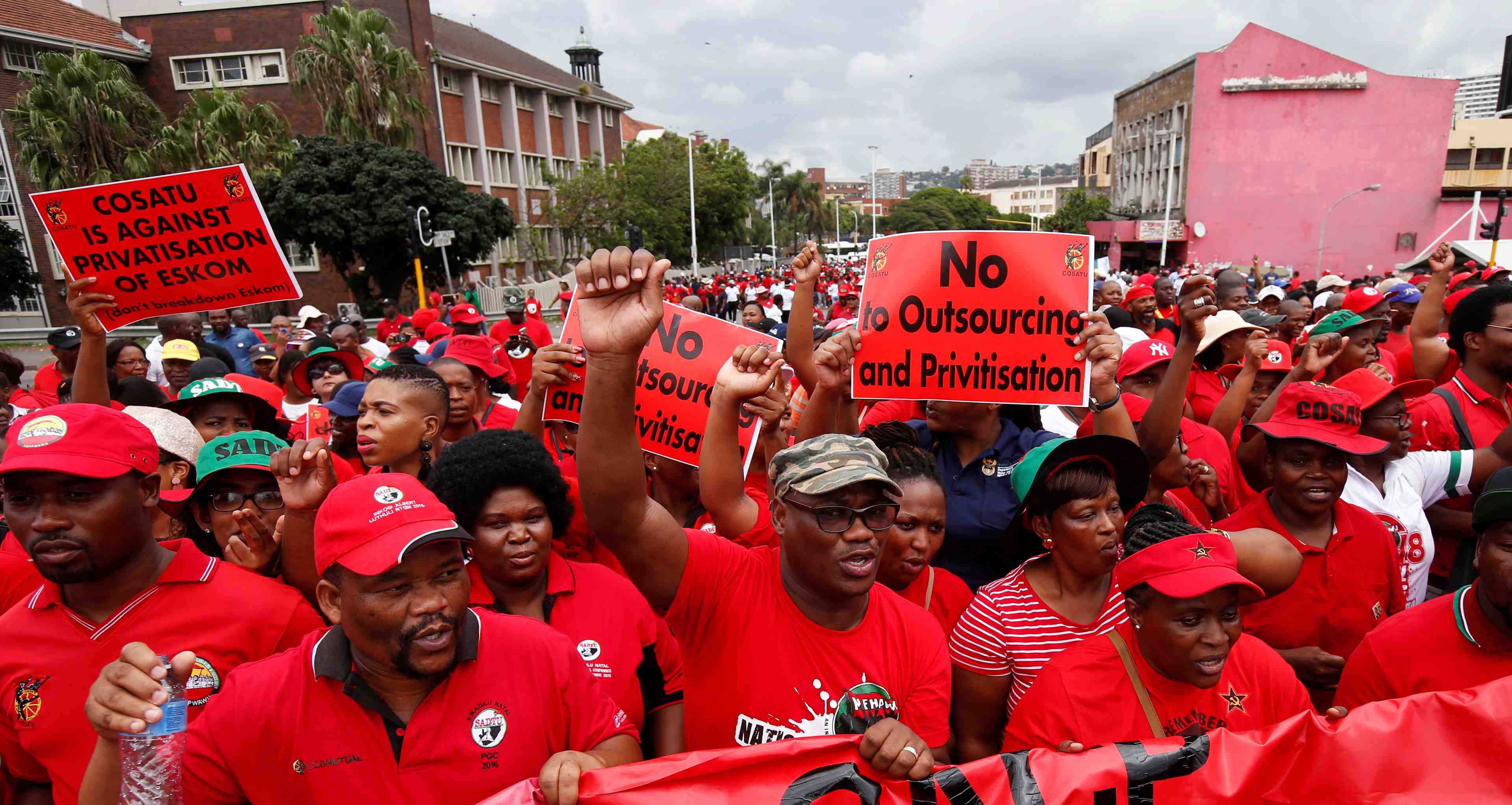 Afrique du Sud manifestations Cosatu Eskom privatisation durban