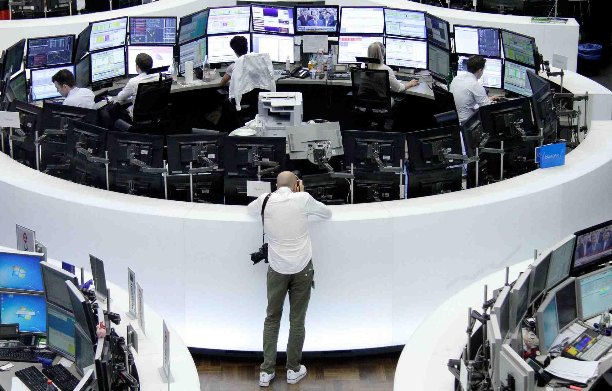 Photo de traders a francfort