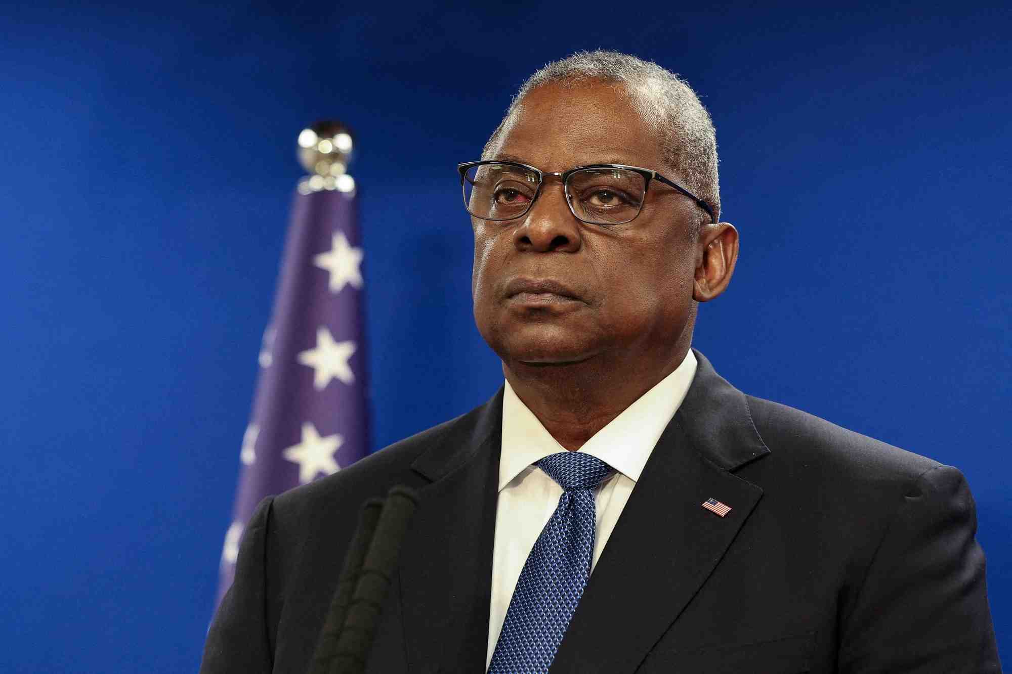 Le secretaire americain a la defense, lloyd austin, a tel aviv
