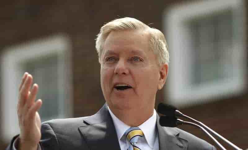 Lindsey graham, candidat a l'investiture republicaine aux etats-unis