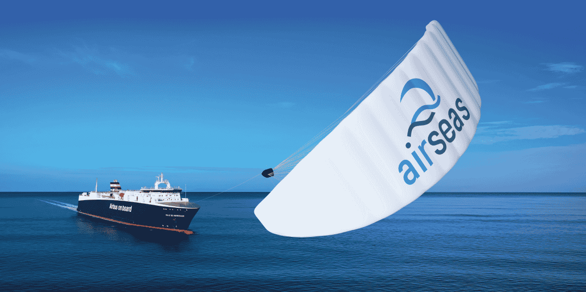 Airseas, voile de kite, transport vélique, Airbus