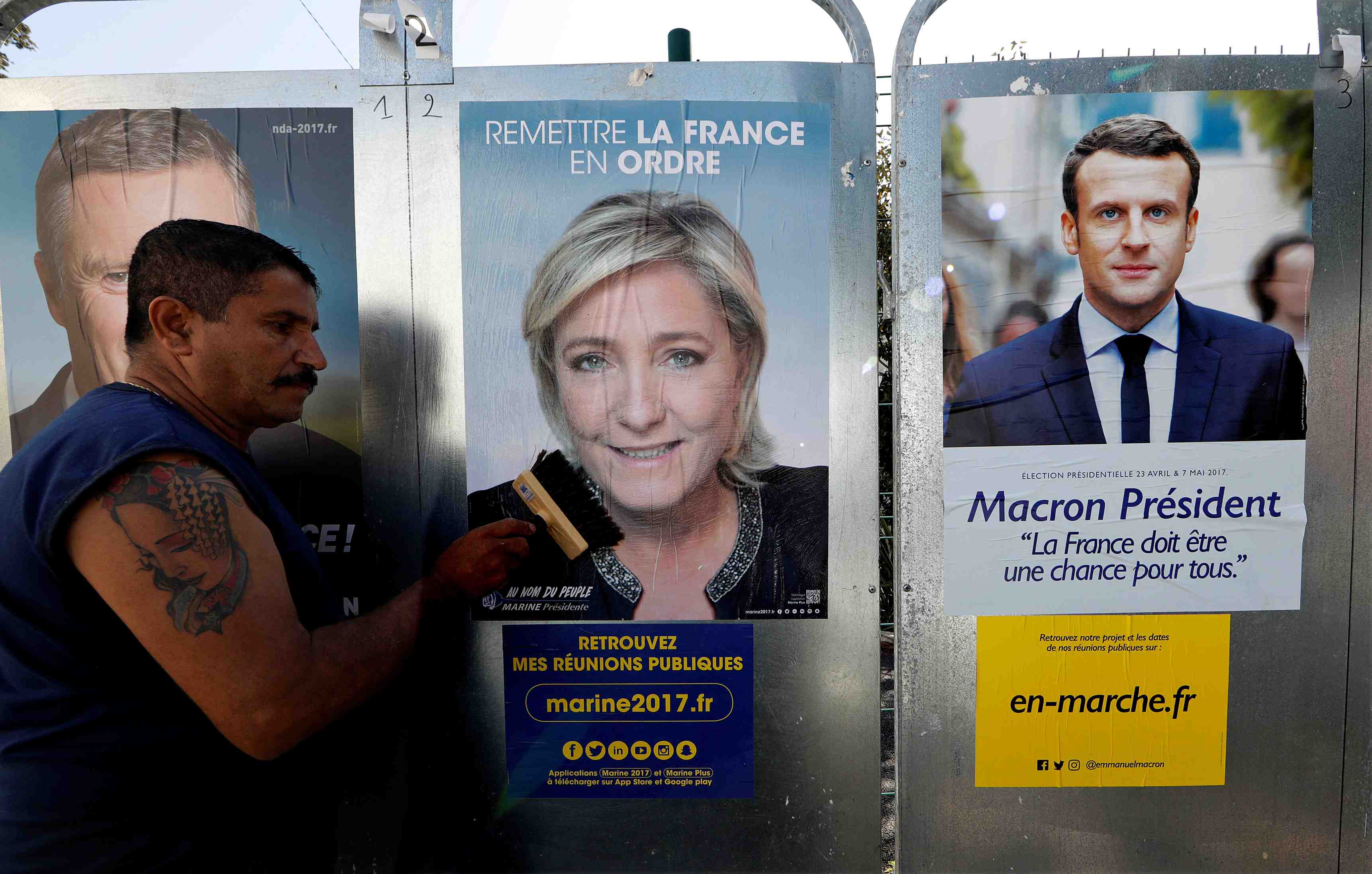 Opinionway: macron serait elu face a le pen avec 60%