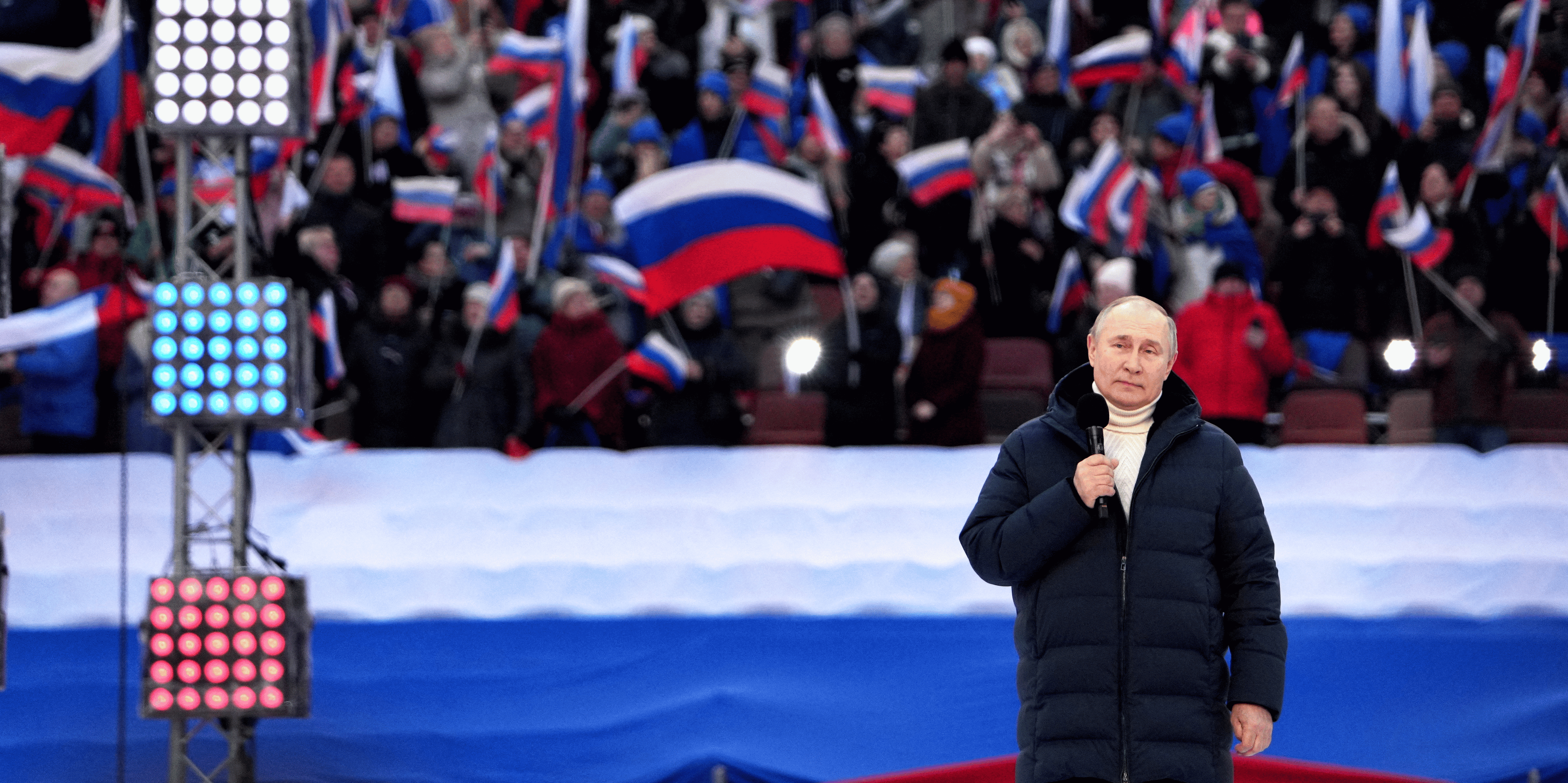 Poutine celebre l'"operation speciale" en ukraine dans un stade de moscou