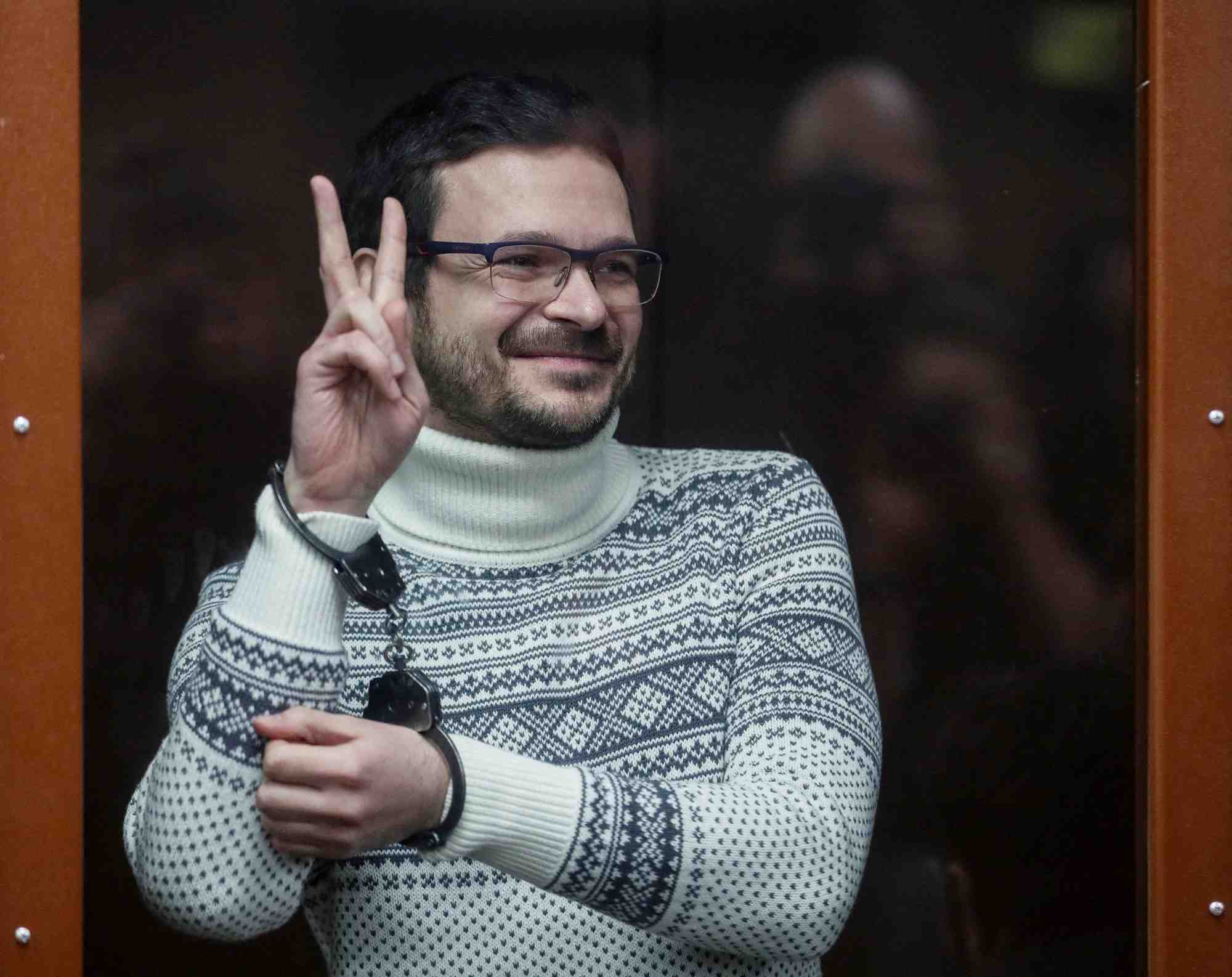 L'opposant russe ilia iachine lors de son proces