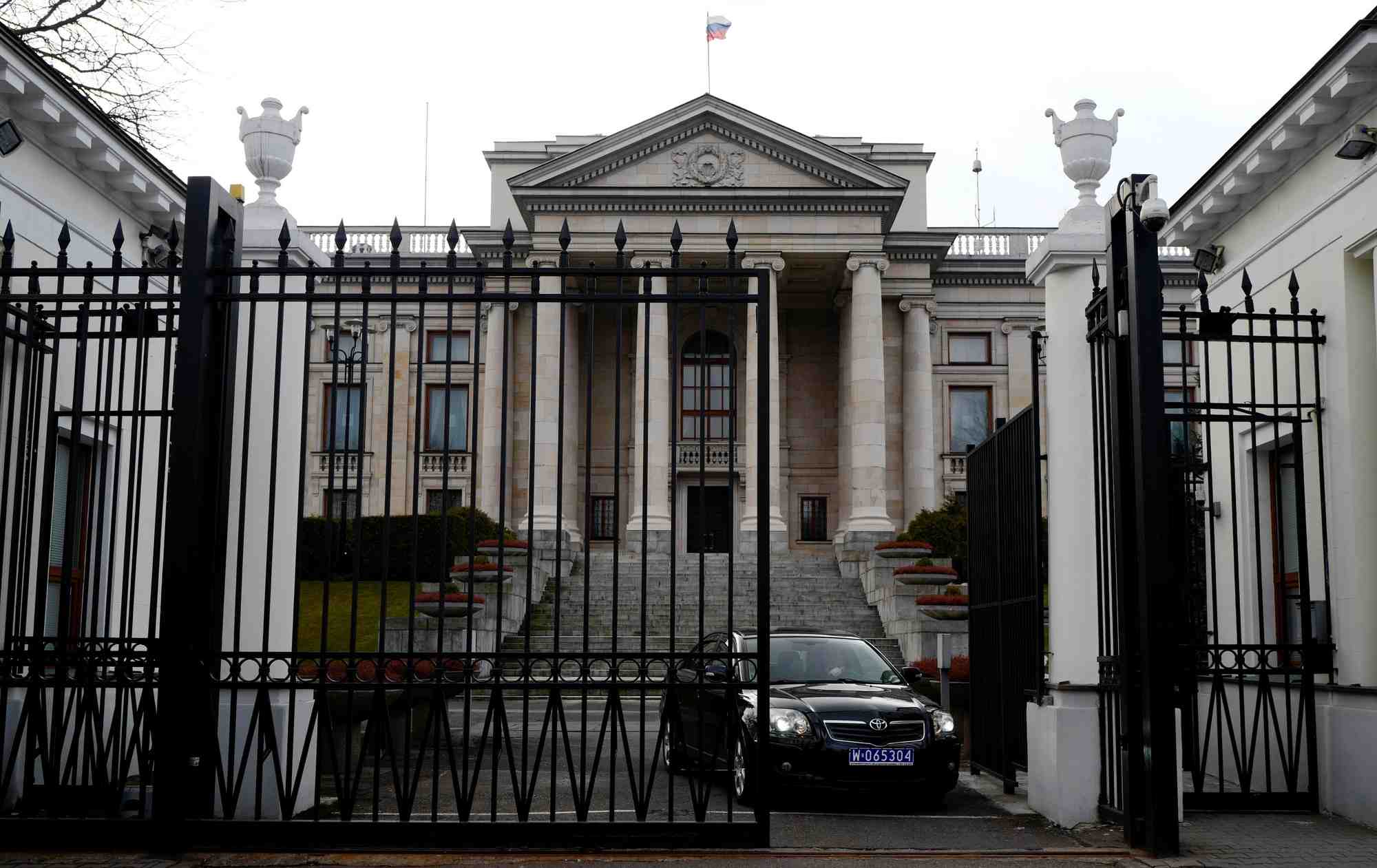 L'ambassade de russie a varsovie, pologne