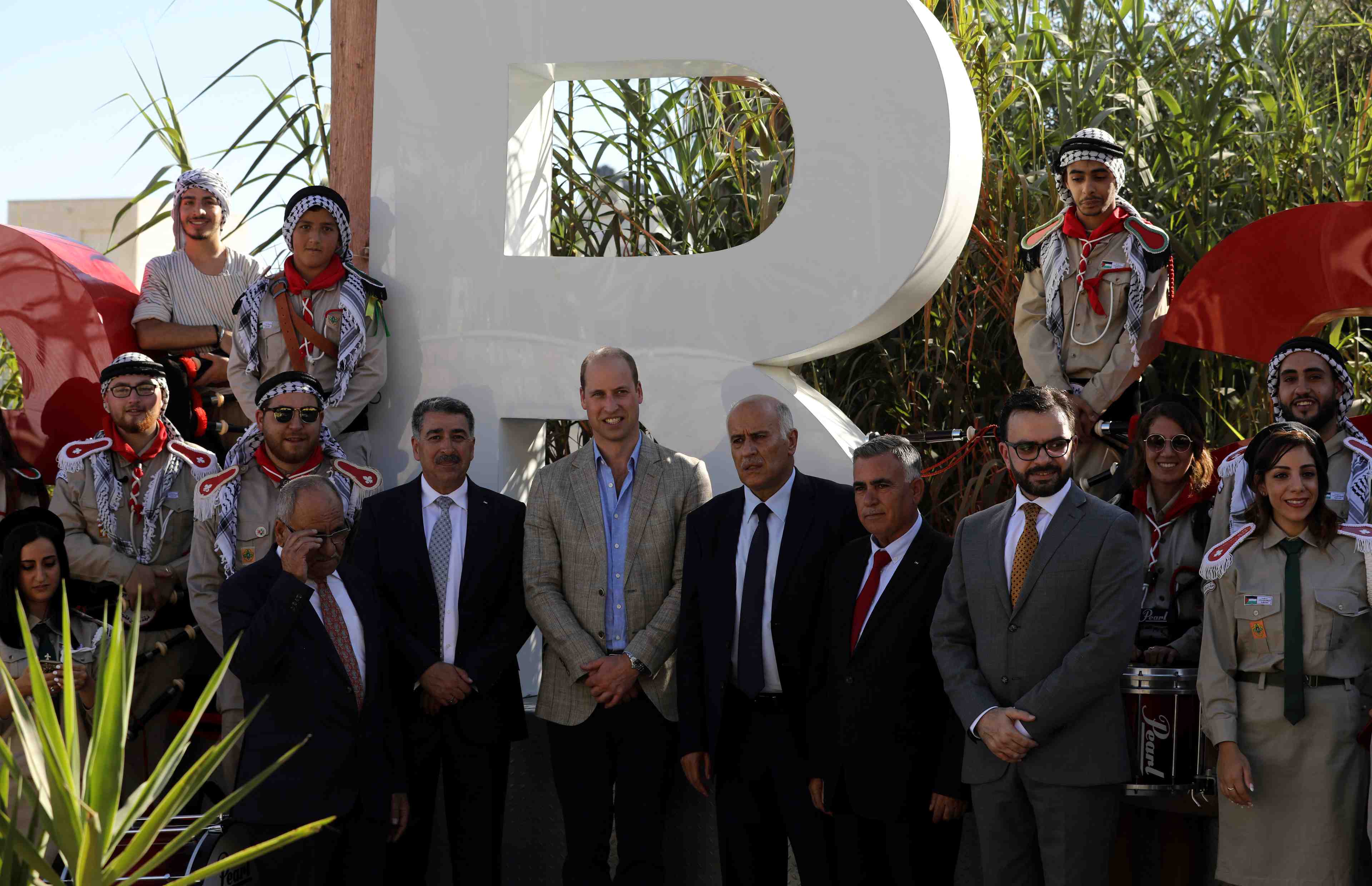 Visite du prince william d'angleterre en cisjordanie occupee