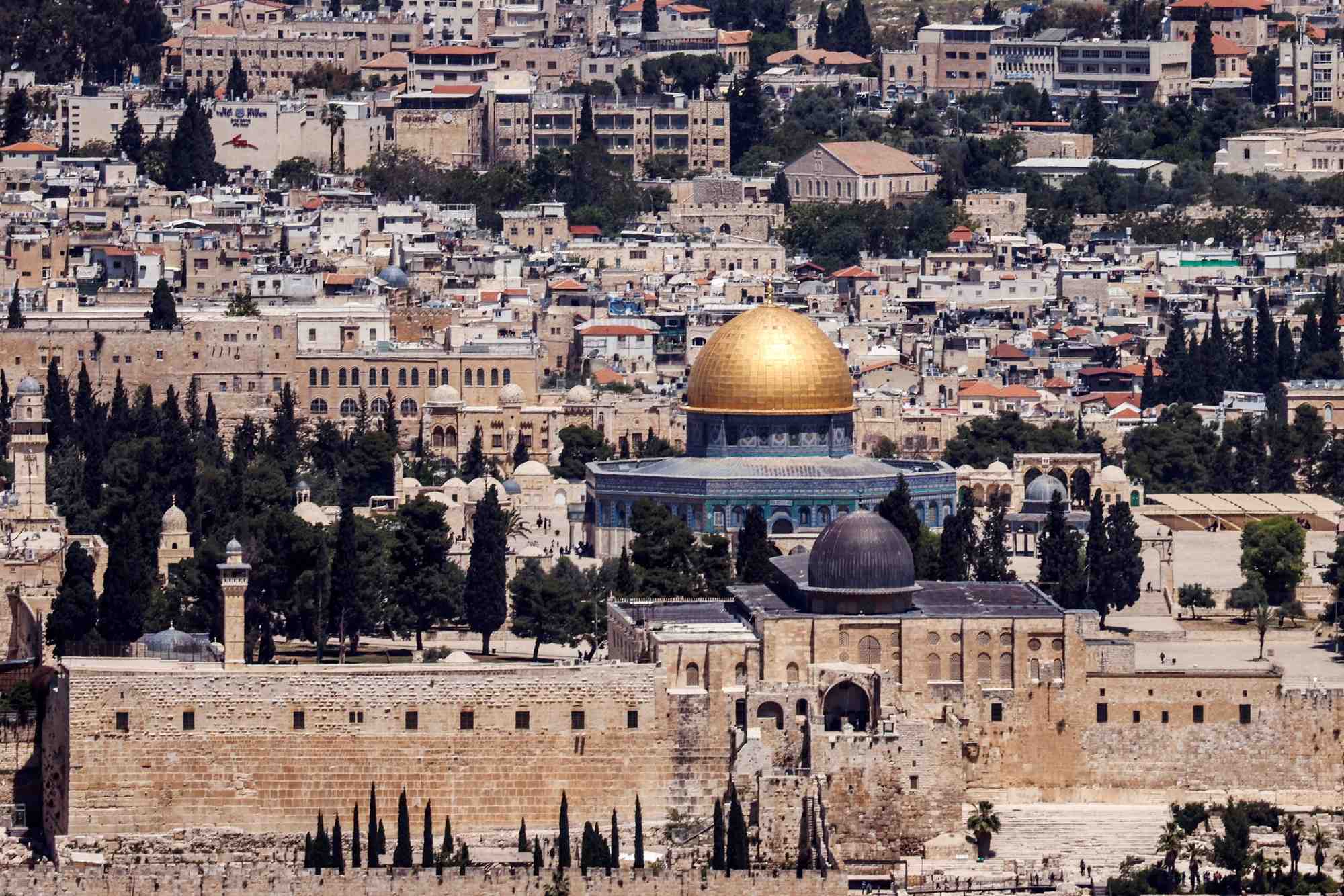 Vue sur le mont du temple a jerusalem