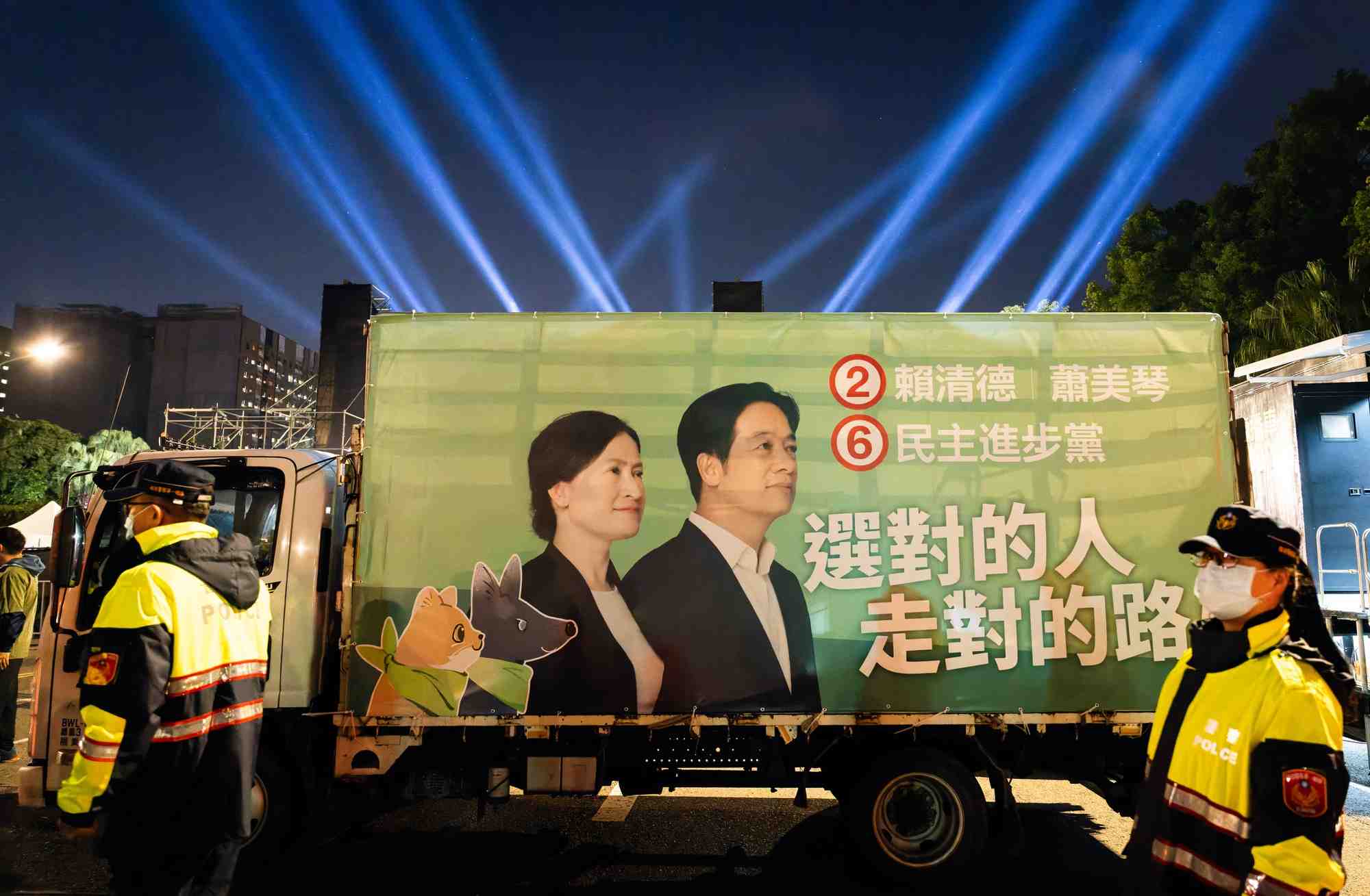Lai Ching-te, du Parti démocrate progressiste (DPP), est crédité de 40,2% des voix.