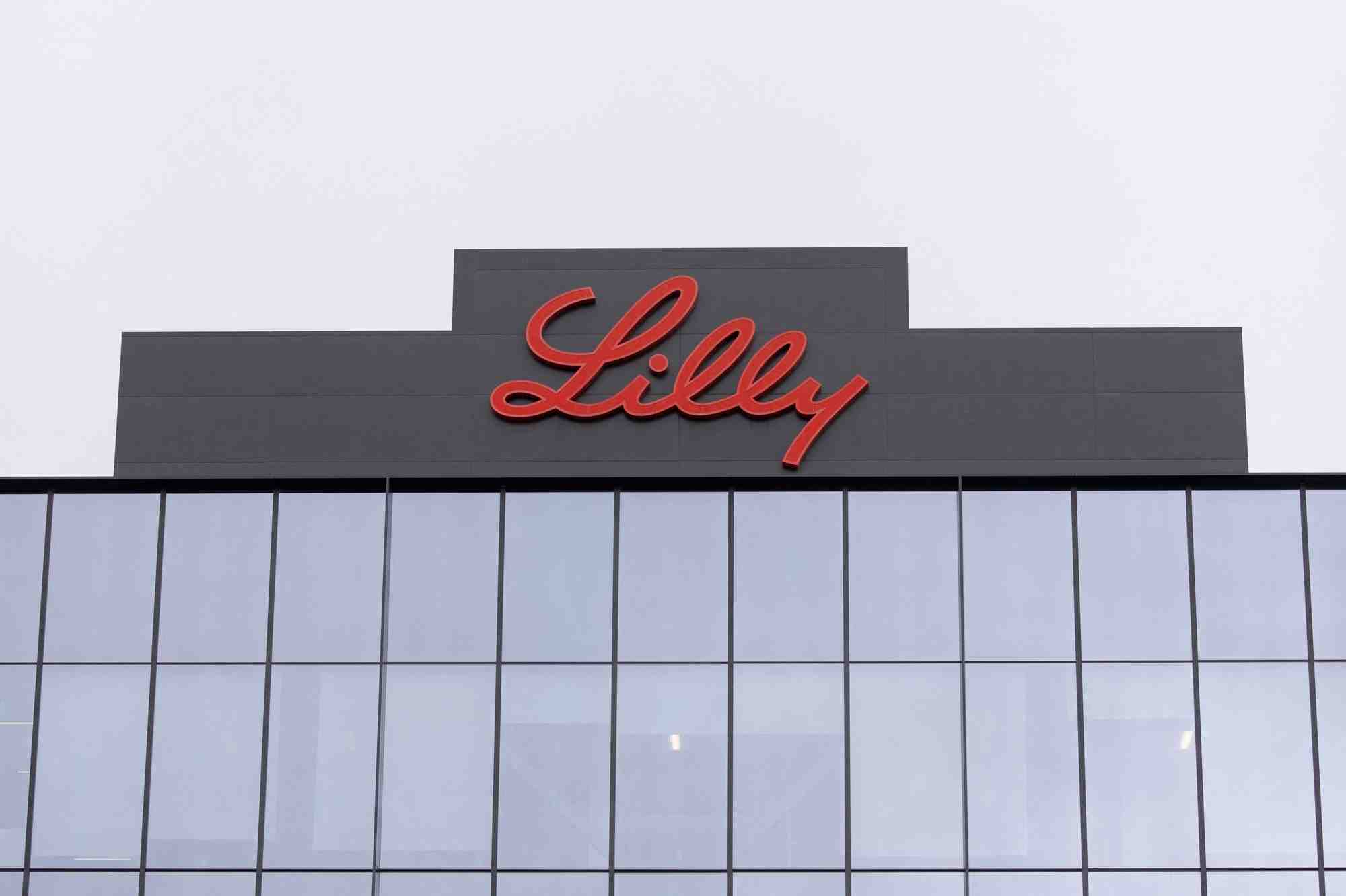 Le logo d'eli lilly a san diego, aux etats-unis