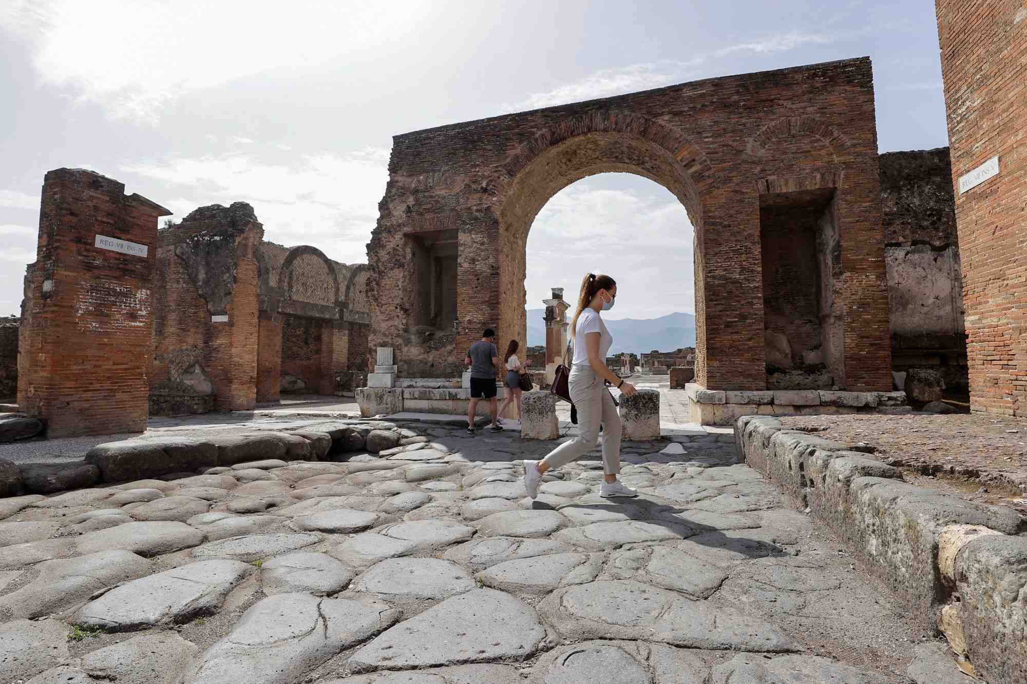 Le site archeologique de l'ancienne ville romaine de pompei