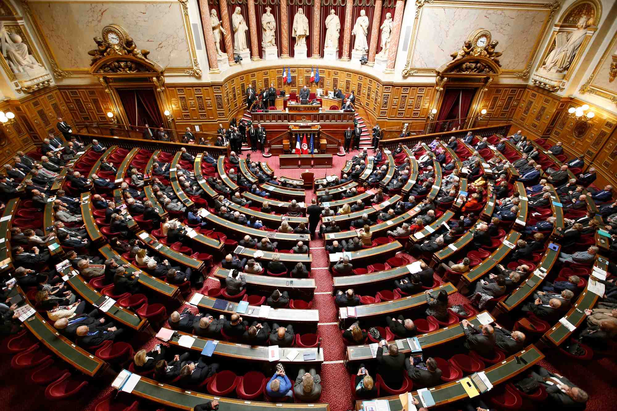 Vue sur l'hemicycle du senat