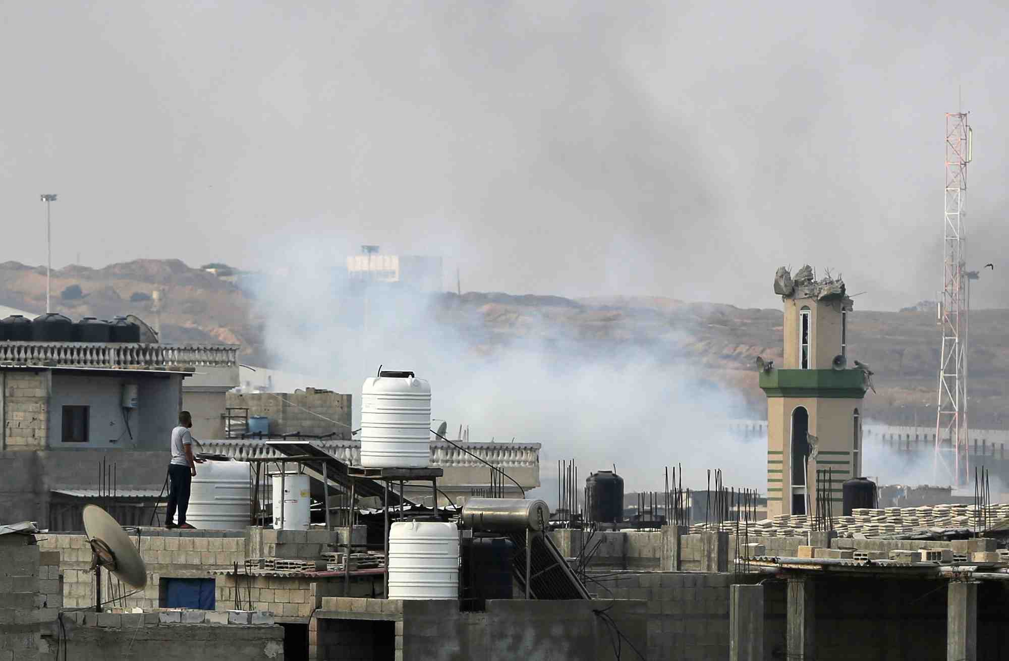 Un site vise par des frappes israeliennes, a rafah