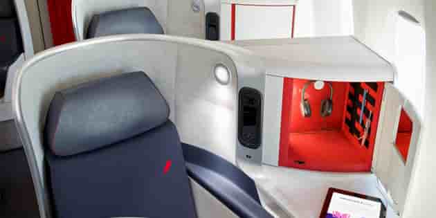 Un siège dans la classe affaires de la compagnie Air france (Photo d’illustration)