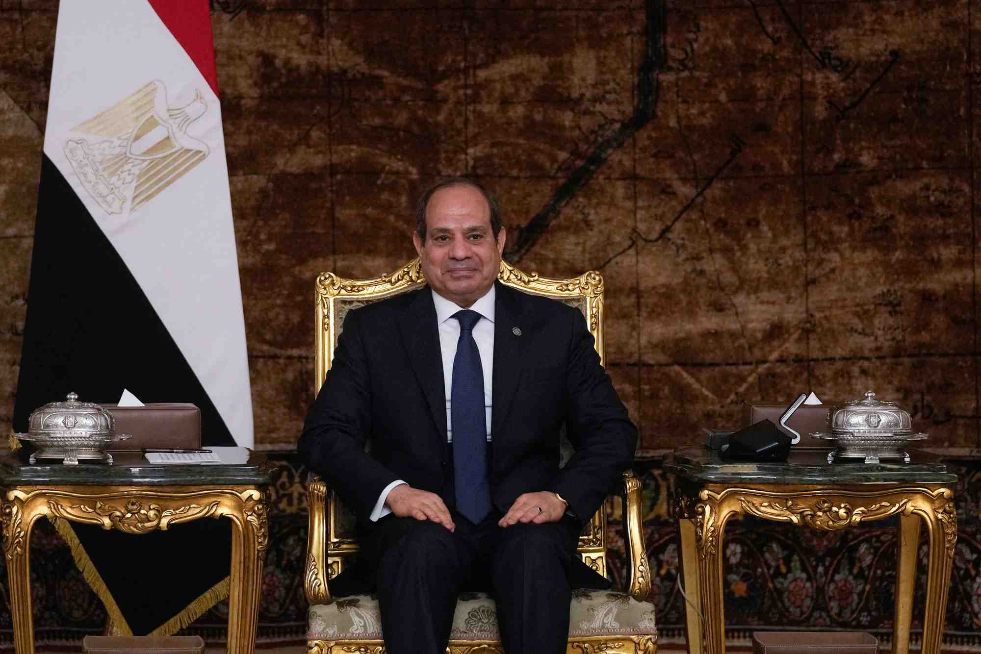 Le president egyptien abdel fattah al-sisi au caire le 10 juin 2024