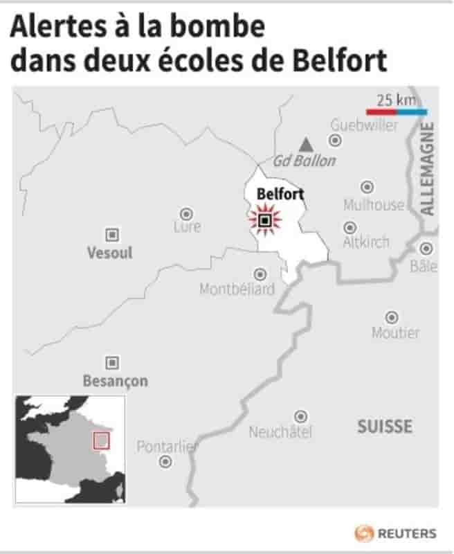 Alertes a la bombe dans deux ecoles de belfort