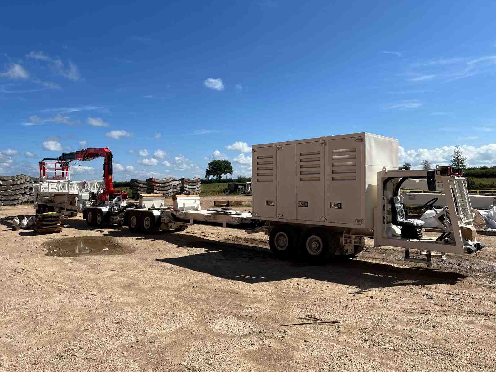 Un engin logistique fabriqué par Metalliance, destiné à la construction de tunnels.