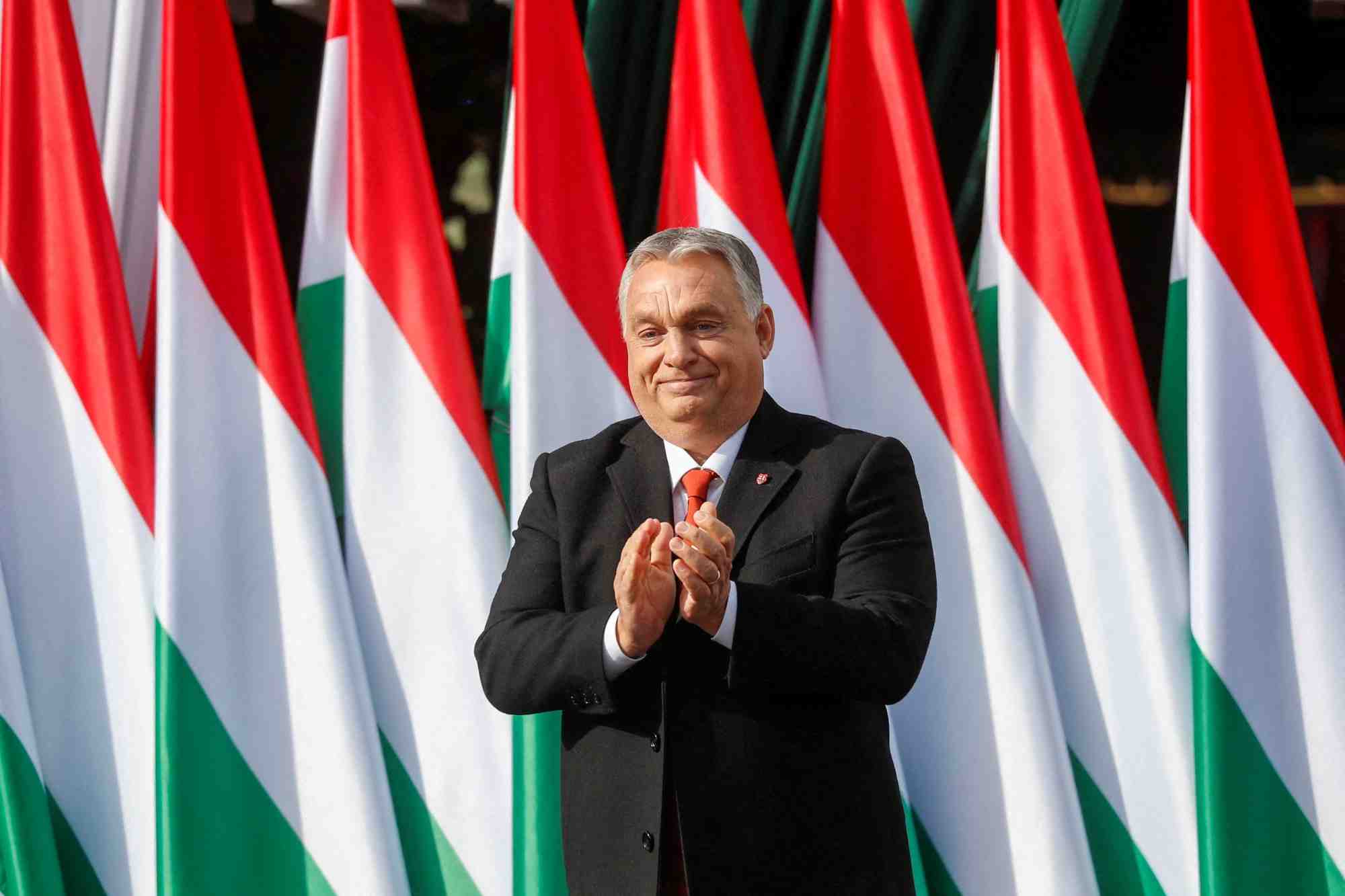 Le premier ministre hongrois viktor orban assiste a l'inauguration du mindszentyneum